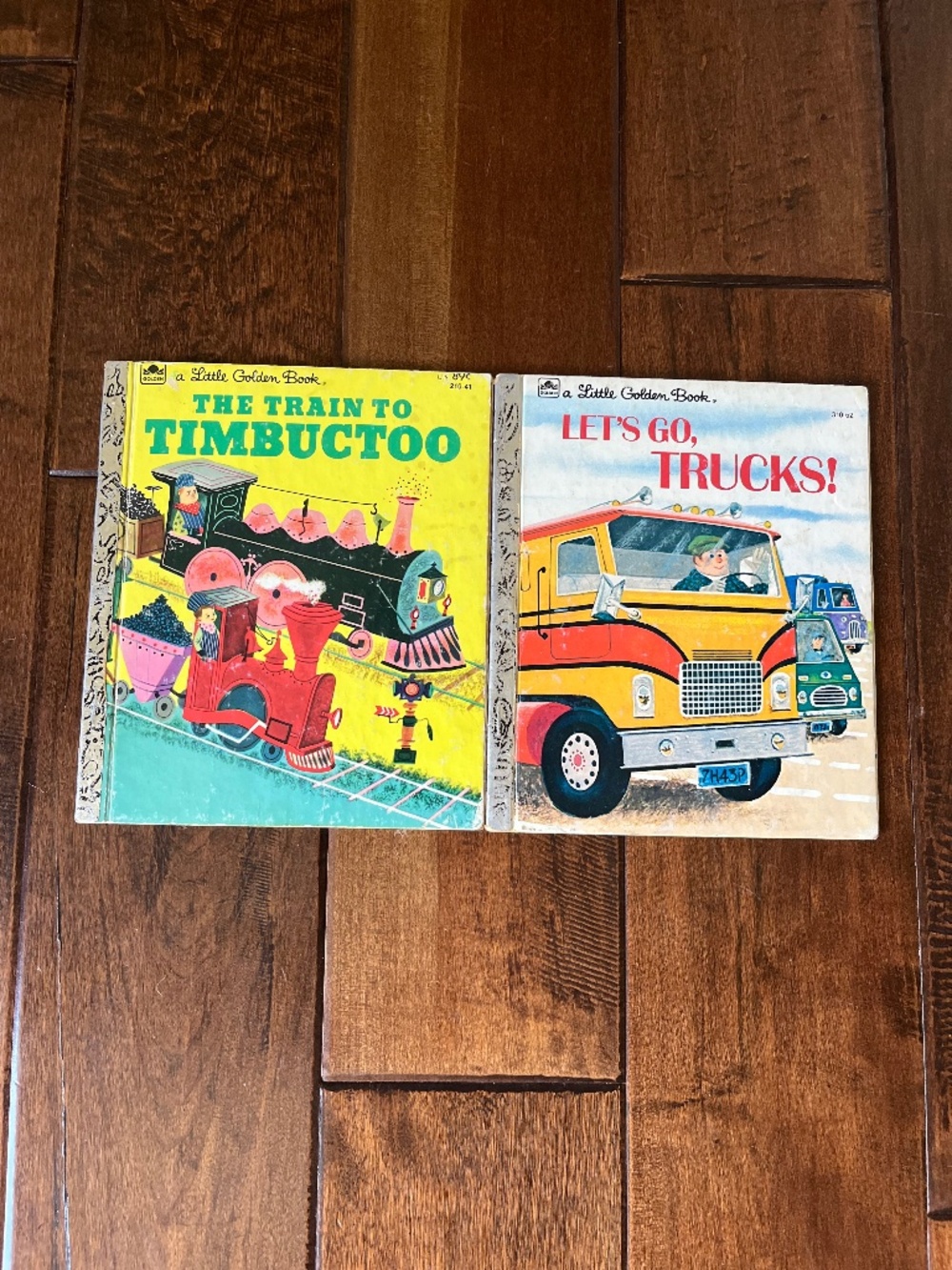 Vintage Little Golden Books Lets Go Trucks Train Timbuctoo